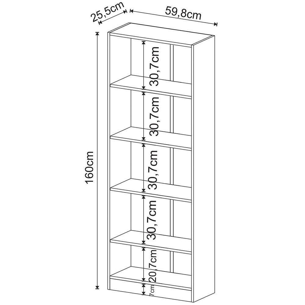 Estante Multiuso Gamer Livreiro Office 5 Prateleiras Preto/vermelho - 2