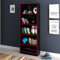 Estante Multiuso Gamer Livreiro Office 5 Prateleiras Preto/vermelho - 6