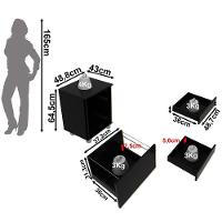 Gaveteiro Para Escritório 3 Gavetas Com Chave E Rodízios Preto - 6