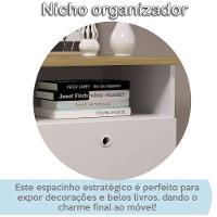 Gaveteiro 2 Gavetas Com Nicho Pequeno Daya Olmo/branco