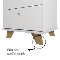 Gaveteiro 2 Gavetas Com Nicho Pequeno Daya Olmo/branco - 6