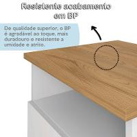 Gaveteiro 2 Gavetas Com Nicho Pequeno Daya Olmo/branco - 7