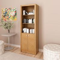 Estante Armário Alta Livreiro Multiuso Office 2 Portas Amêndoa - 8