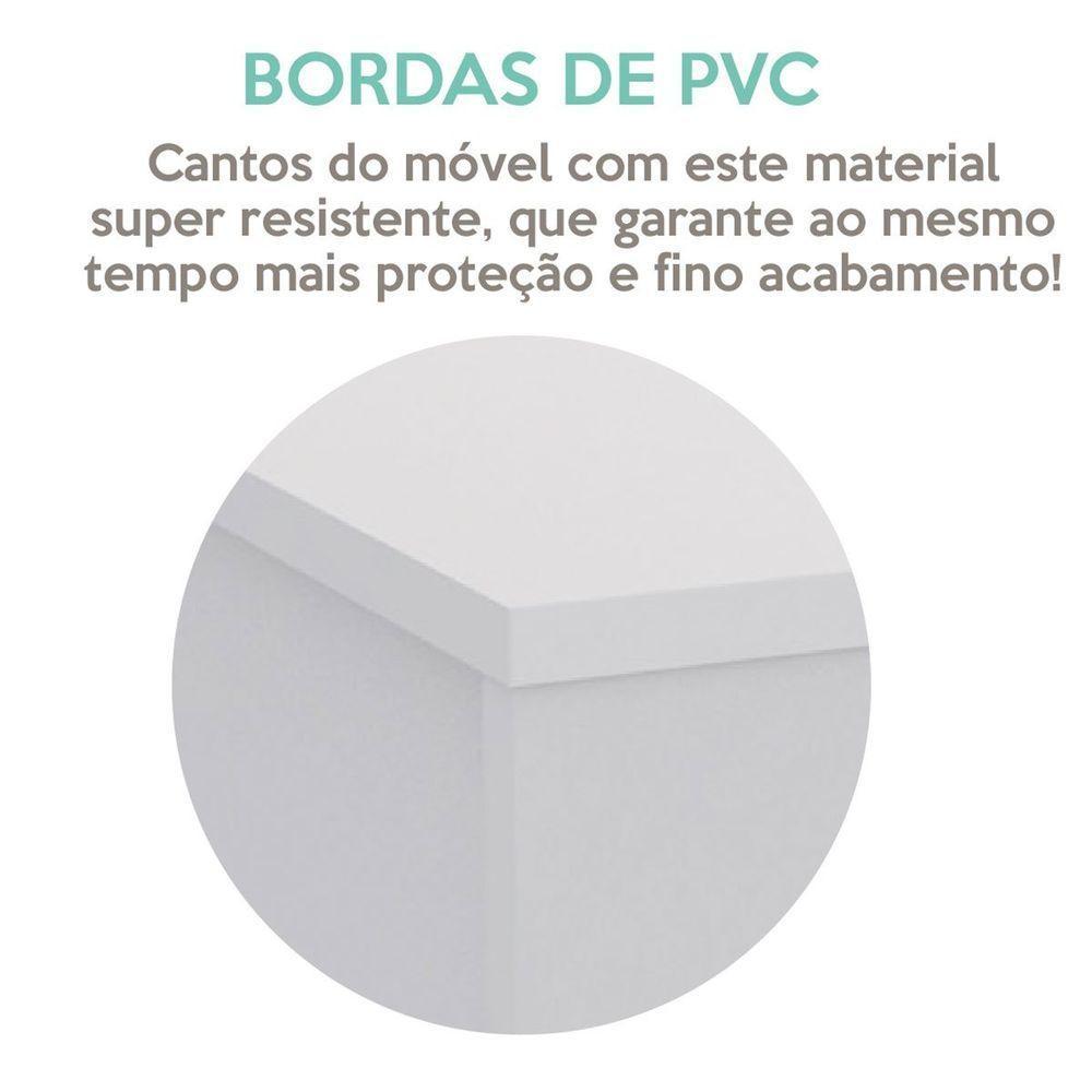 Gaveteiro Para Escritório 3 Gavetas Com Rodízios Neo Branco - 4