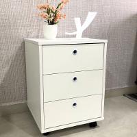 Gaveteiro Para Escritório 3 Gavetas Com Rodízios Neo Branco - 7