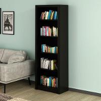 Estante Armário Alta Livreiro Multiuso Office 5 Prateleiras Preto - 6