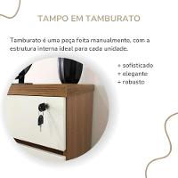 Gaveteiro Para Escritório 3 Gavetas Com Chave E Rodízios Freijó/branco