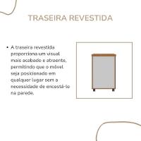 Gaveteiro Para Escritório 3 Gavetas Com Chave E Rodízios Freijó/branco - 6