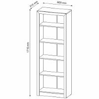 Estante Armário Alta Livreiro Multiuso Office 5 Prateleiras Branco - 2