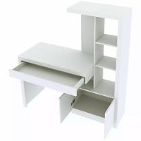 Escrivaninha Estante Para Escritório 2 Portas 1 Gaveta Branco