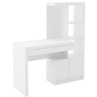 Escrivaninha Estante Para Escritório 2 Portas 1 Gaveta Branco - 9