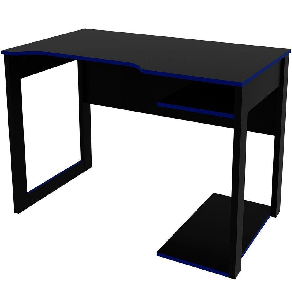 Mesa Para Computador Escrivaninha Gamer Preto/azul - 5
