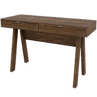 Escrivaninha Para Escritório Cavalete 2 Gavetas Nogal - 5