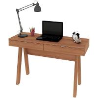 Escrivaninha Para Escritório Cavalete 2 Gavetas Amêndoa - 1