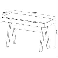 Escrivaninha Para Escritório Cavalete 2 Gavetas Amêndoa - 7