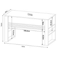 Mesa Para Escritório Escrivaninha Detalhe Ripado Branco - 2
