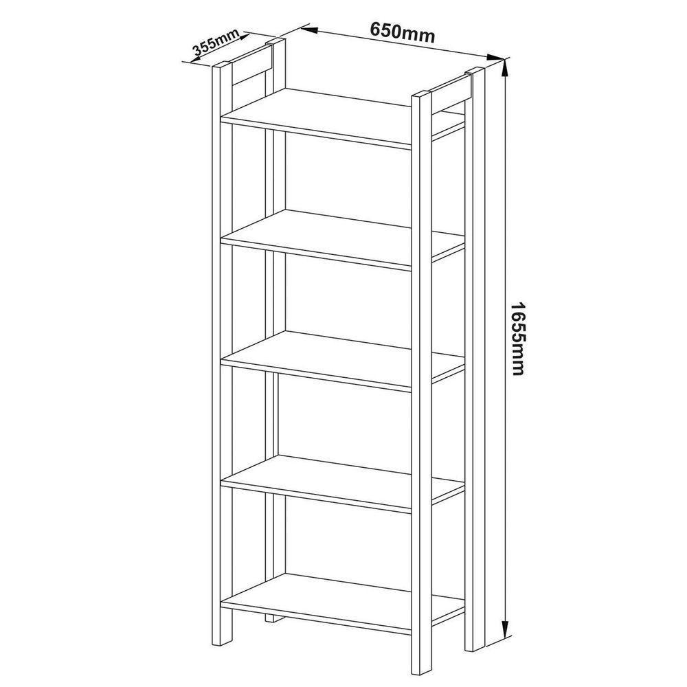 Estante Multiuso Gamer Livreiro Office 5 Prateleiras Preto/azul - 2