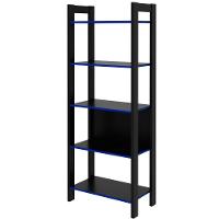 Estante Multiuso Gamer Livreiro Office 5 Prateleiras Preto/azul