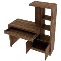 Escrivaninha Estante Para Escritório 2 Portas 1 Gaveta Nogal - 5