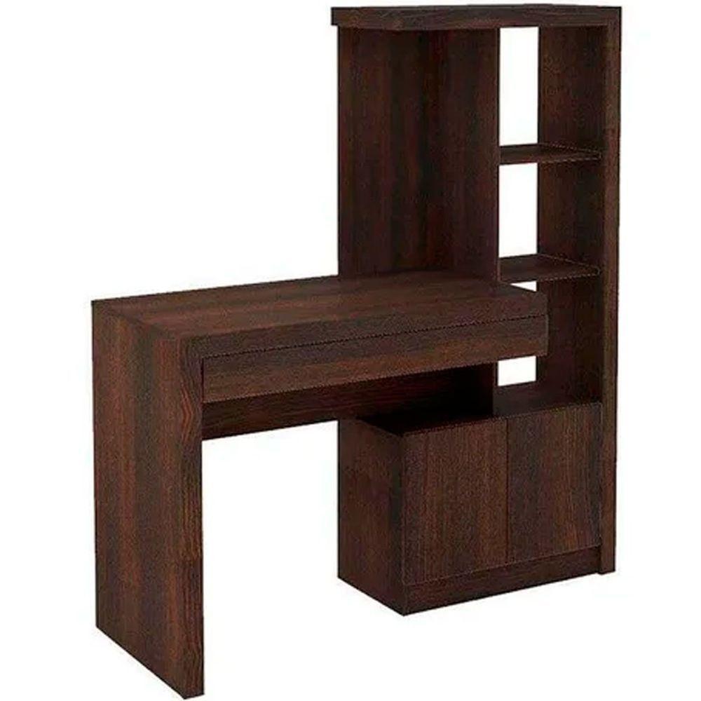 Escrivaninha Estante Para Escritório 2 Portas 1 Gaveta Rústico - 6