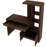 Escrivaninha Estante Para Escritório 2 Portas 1 Gaveta Rústico - 2