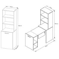Mesa Para Escritório Articulável Alta Multiuso Retrátil Amêndoa - 2