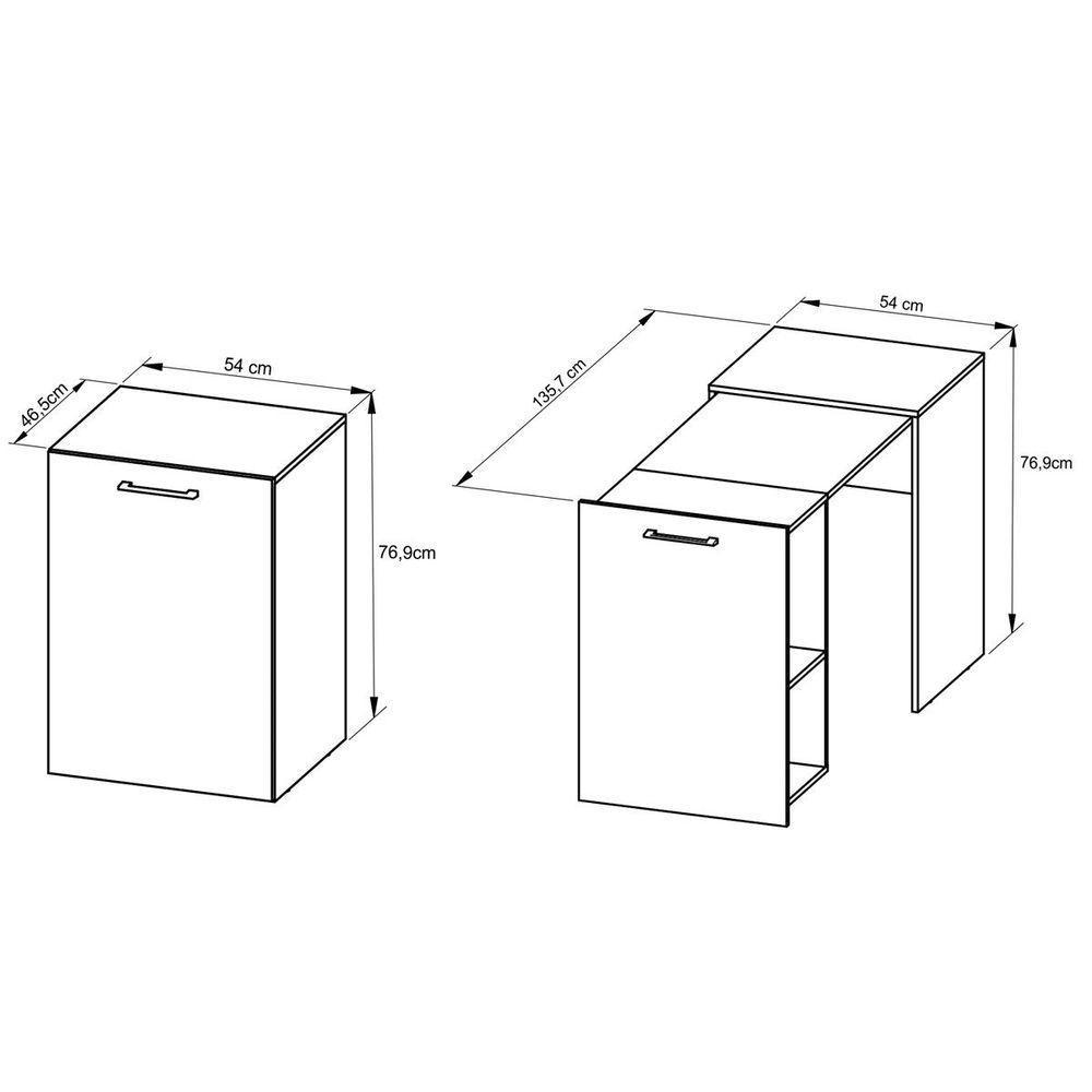 Escrivaninha Retrátil Para Escritório Multiuso Articulável Preto - 2