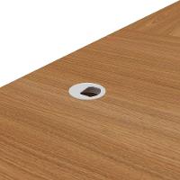 Mesa Para Escritório 2 Portas 3 Gavetas Diretor Em L Freijó/branco - 10