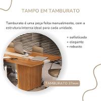 Mesa Para Escritório Para Reunião Com 2 Tomadas Freijó/branco - 5