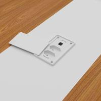 Mesa Para Escritório Para Reunião Com 2 Tomadas Freijó/branco - 8