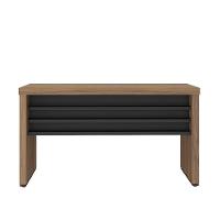 Mesa Para Escritório Escrivaninha 135 Cm Nogal/preto