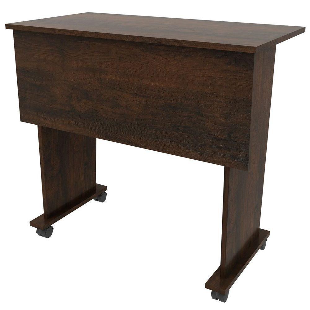 Mesa Escrivaninha Dobrável Com Rodízio Rústico - 7