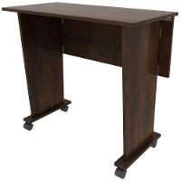 Mesa Escrivaninha Dobrável Com Rodízio Rústico - 6