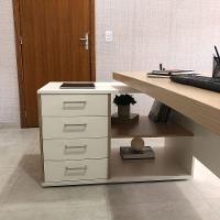 Mesa Para Escritório Diretor Grande 2 Portas 4 Gavetas Carvalho/branco - 10
