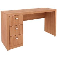 Mesa Para Escritório Reversível 136 Cm 3 Gavetas Amêndoa - 7