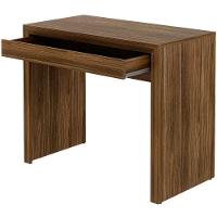 Escrivaninha Mesa De Escritório 90 Cm 1 Gaveta Nogal - 2