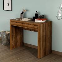 Escrivaninha Mesa De Escritório 90 Cm 1 Gaveta Nogal - 7