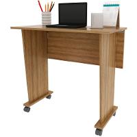 Mesa Escrivaninha Dobrável Com Rodízio Amêndoa - 1