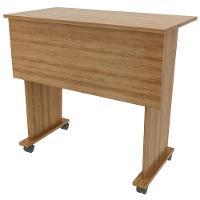 Mesa Escrivaninha Dobrável Com Rodízio Amêndoa - 7