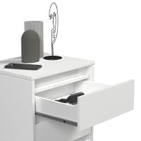 Mesa De Cabeceira 3 Gavetas Com Pés Palito Woon Branco - 2