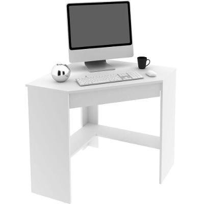 Mesa Escrivaninha de Canto para Escritório 1 Gaveta MDP 76.5cm Branco