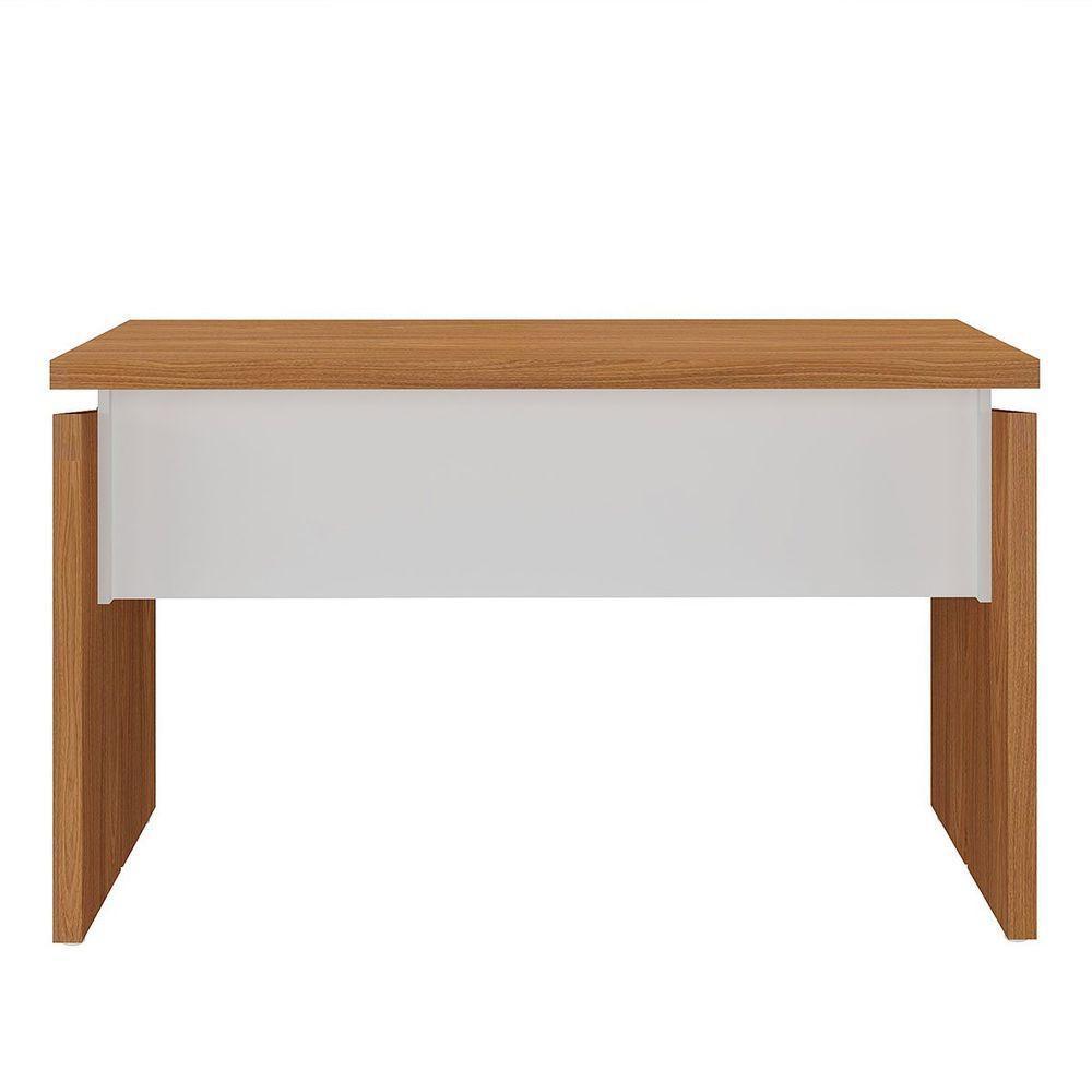 Mesa Para Escritório Pequena Tamburato Mdp Freijó/branco - 6