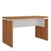 Mesa Para Escritório Pequena Tamburato Mdp Freijó/branco - 1
