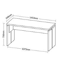 Mesa Para Escritório Pequena Tamburato Mdp Freijó/branco - 2
