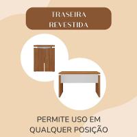 Mesa Para Escritório Pequena Tamburato Mdp Freijó/branco - 5