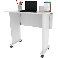 Mesa Escrivaninha Dobrável Com Rodízio Branco - 1