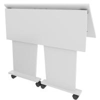 Mesa Escrivaninha Dobrável Com Rodízio Branco - 8