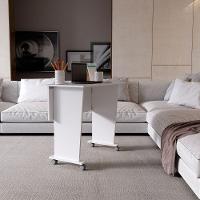 Mesa Escrivaninha Dobrável Com Rodízio Branco - 9