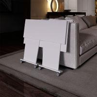 Mesa Escrivaninha Dobrável Com Rodízio Branco - 10