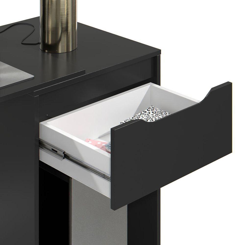 Mesa Escrivaninha 1 Gaveta Com Suporte Para Cpu Flop Preto - 8